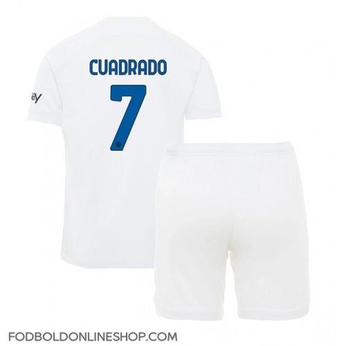 Inter Milan Juan Cuadrado #7 Udebane Trøje Børn 2023-24 Kortærmet (+ Korte bukser)